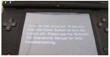 an error has occured on game slot nintendo dsi xl|DSi/DSi XL Problem and Solution Master List (In Progress).